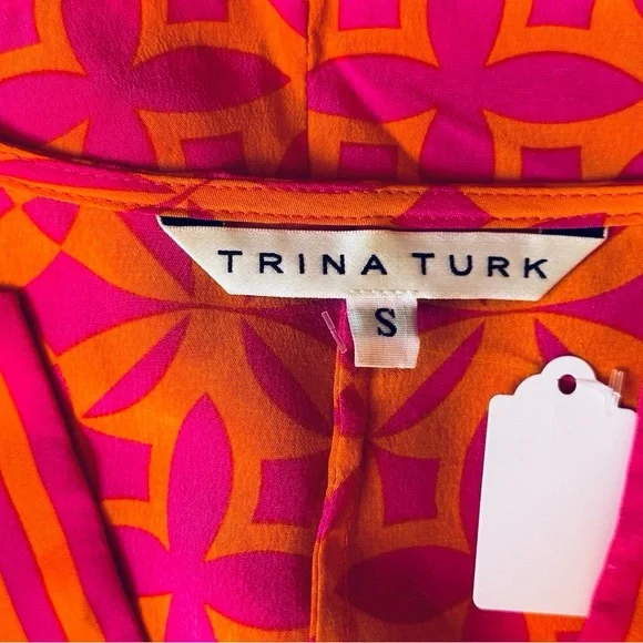Trina Turk 100% Silk Blouse - Picture 5 of 9